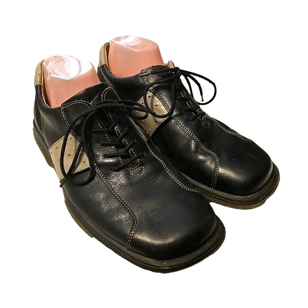 Bed Stu Black Leather Oxford Low Top Lace Up Square Toe Casual Shoes Men's Sz 42